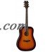Dean AX D TSB LWPACK  Guitars Acoustic-Electric Guitar, Trans Black LW Case Bundle   